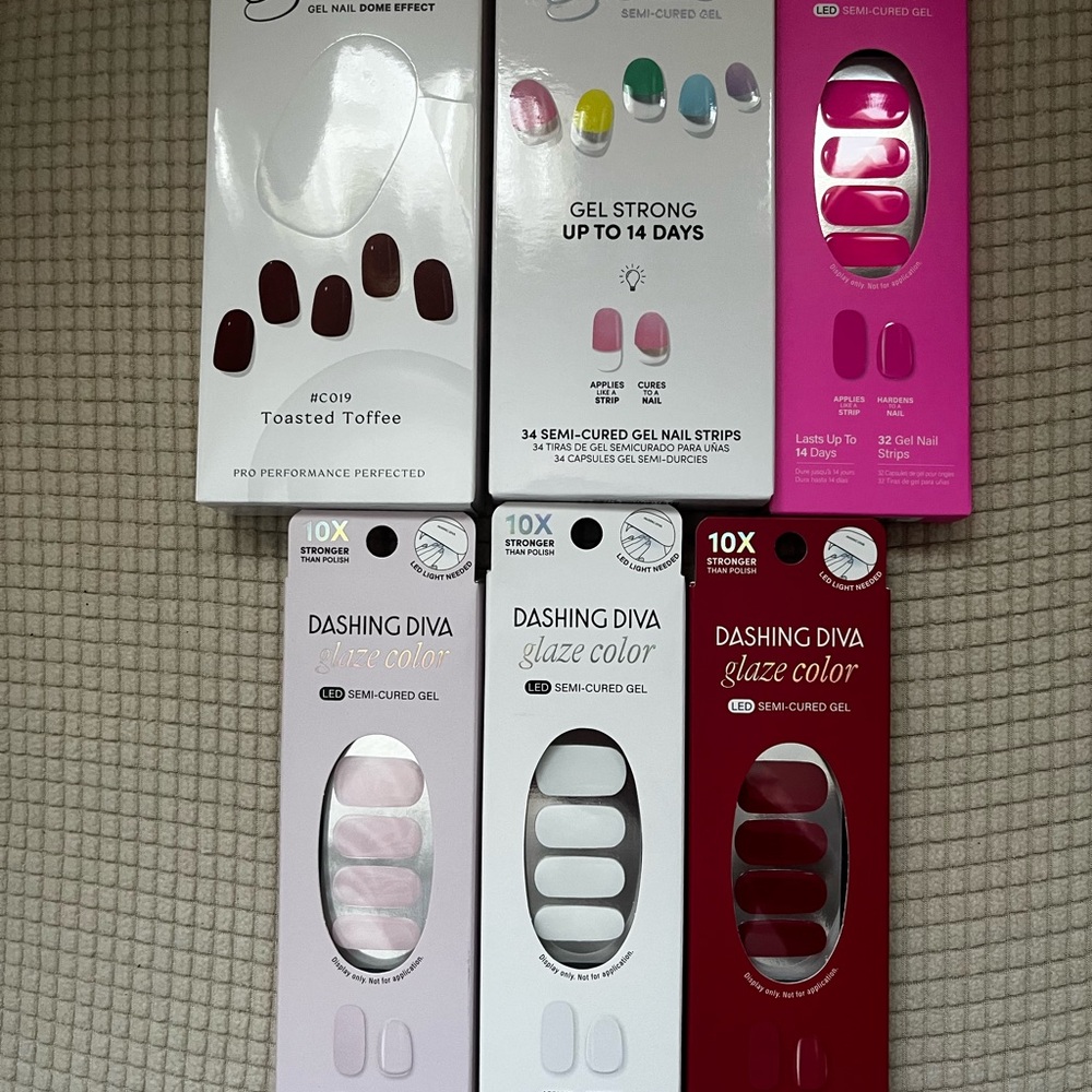 Dashing Diva Gel Nail Strips Glaze bundle of 6